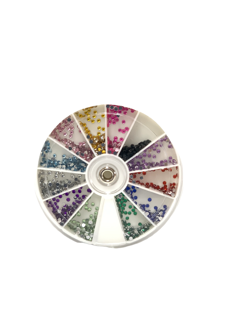 Rhinestone Colorful Round Shape Wheel 12